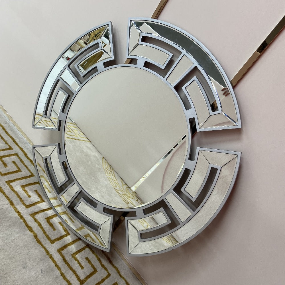 Gold Modern Classic Mirrored Glass Hallway Wall Mirror