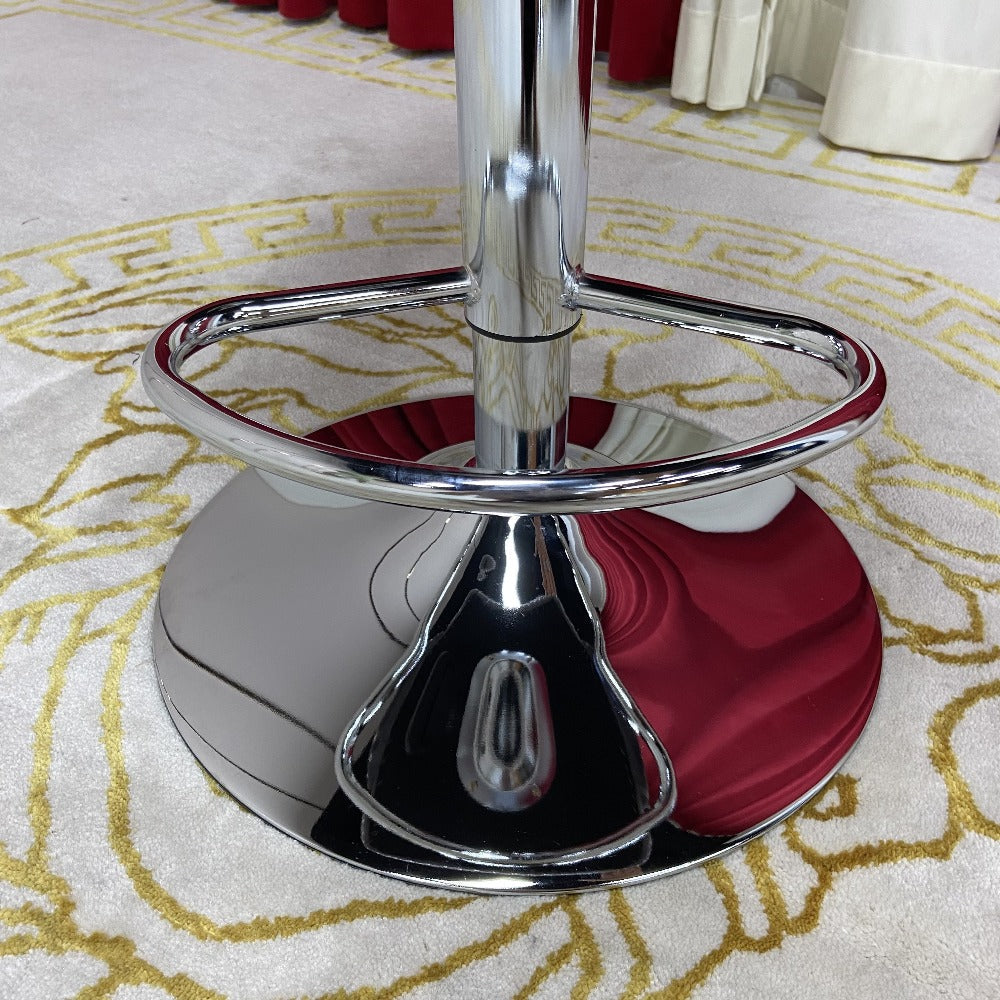 Grey Velvet Classy Dining Barstool with Stainless Steel frame