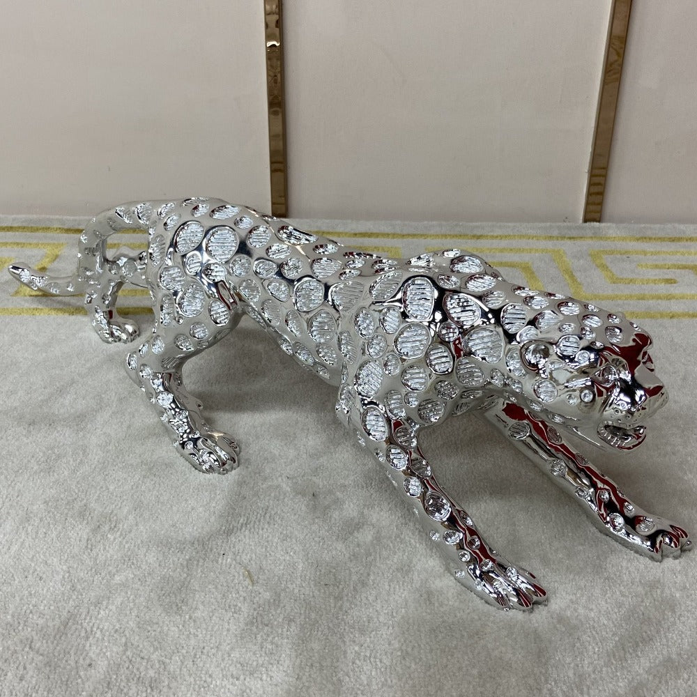 Classy Decorative Tigers in Stainless Steel frames in Silver