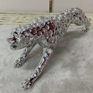 Classy Decorative Tigers in Stainless Steel frames in Silver