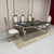 Marble Dining Table with Silver Stainless Steel frame