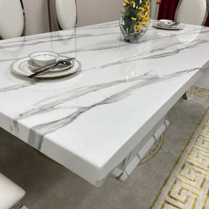 Rectangular Marble Dining Table with Marble frame