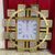 Diamond Crushed Glass Mirrored Silent Wall Clock in Rose Gold