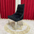 Black Velvet Dining Room Chairs in Silver Stainless Steel frame