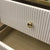 Buffet Cabinet in Bronze Storage Dining Room Buffet Cabinet with 2 shelves and 3 Drawers in White MDF and Bronze