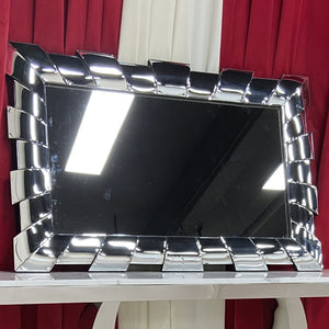 Silver Hallway Mirrored Glass Wall Mounted Mirror