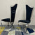 Classy Black Velvet GG Style Dining Chairs with Silver Stainless Steel frame