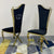Black Velvet GG Style Dining Chairs with stainless steel frame