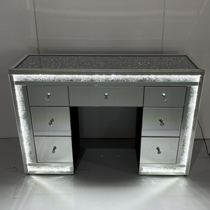 Classy Dressing Table With Led Lights and Diamond Crushed Glass