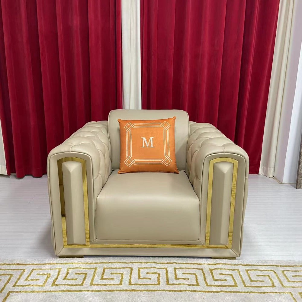 1 Seater Luxury, Stylish and Comfortable Sofas In Microfibre and Genuine Leather Material