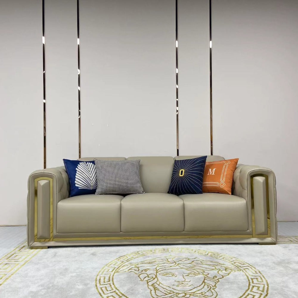 3 Seater Luxury, Stylish and Comfortable Sofas In Microfibre and Genuine Leather Material