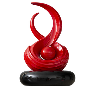 Stylish and Modern Red Ceramic Sculptures