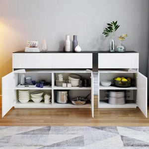 Luxurious Big Modern Classy Display / Storage Dining Room Buffet Cabinet with 3 drawers and 3 shelves