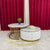 Circle / Round Silver Stylish Nested Marble Coffee Tables, 2 pieces in White MDF Stylish Modern Material