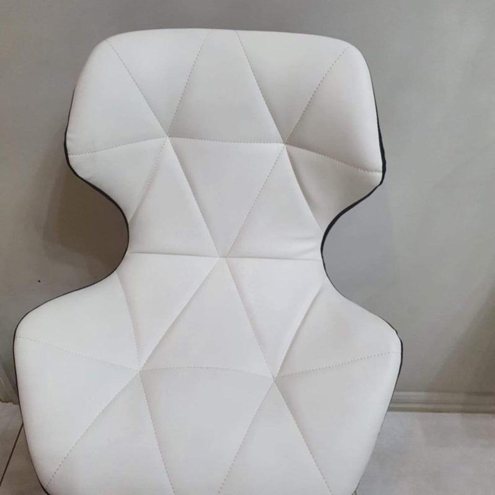 White Leather barstool