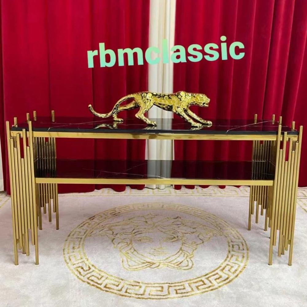 Hallway Console Table in stainless steel frame