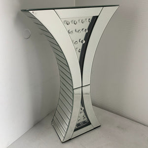 Classy Silver Glass Mirrored Decorative Vase