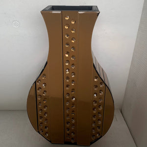 Elegant Rose Gold Glass Mirrored Decorative Vase