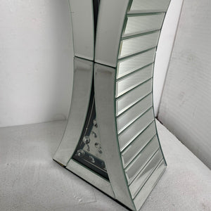 Stylish Silver Glass Mirrored Decorative Vase