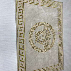 Comfortable Cream Versace Carpet