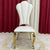 Modern Classic White Leather with Gold Stainless Steel Frame