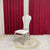 Modern High Back Classic White Leather with Gold Stainless Steel Frame
