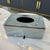 Silver Glass Mirrored Decorative Tissue Box