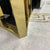 Classy and Elegant Modern-Designed Classic TV Stand with 2 Drawers in Gold Stainless Steel Frame