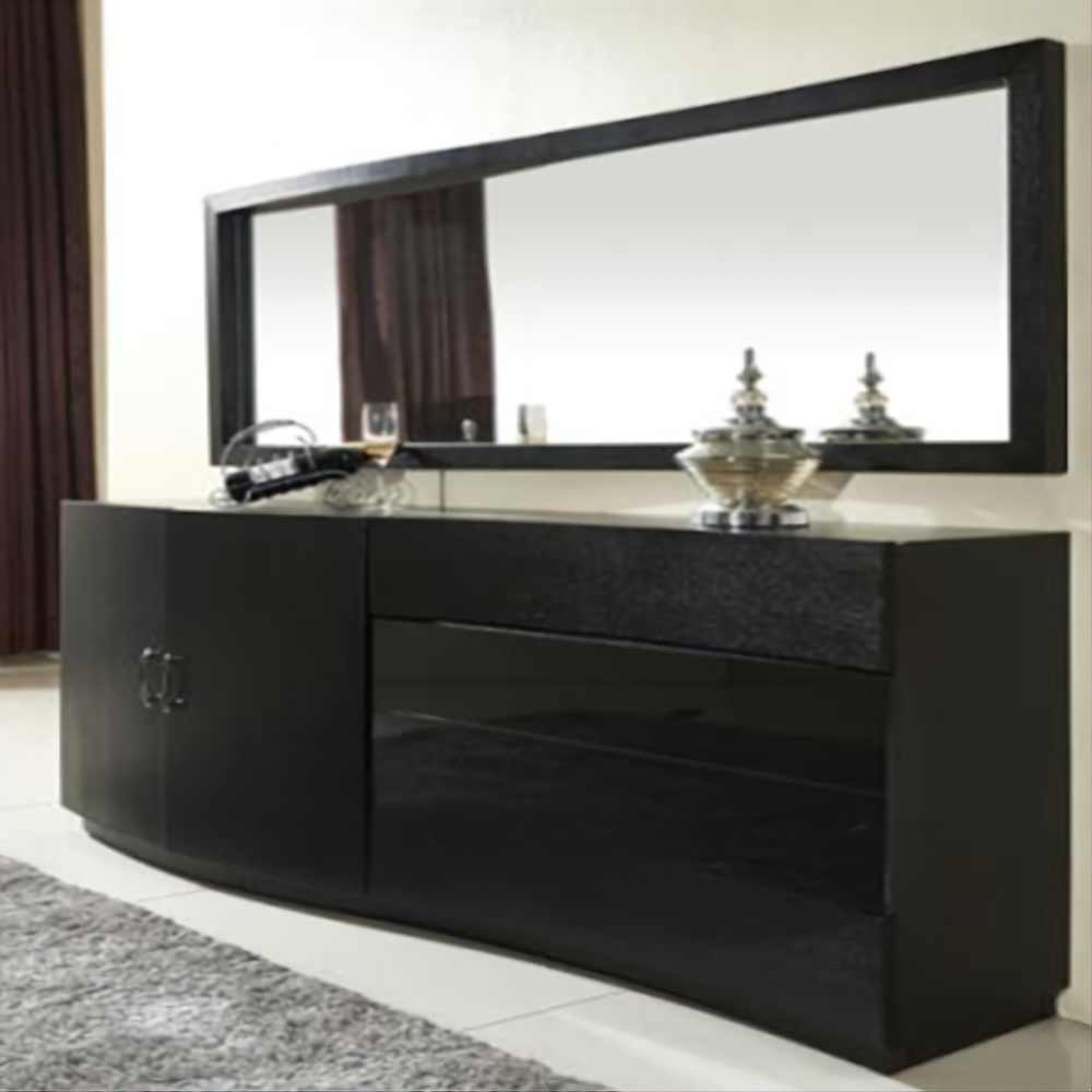 Modern Classy Display / Storage Dining Room Buffet Cabinet with 4 drawers and 2 shelves