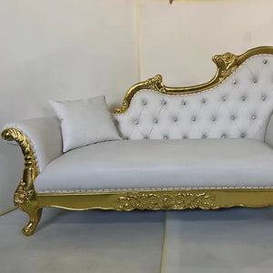 Relaxation Chair in Solid Gold Wood Trim and microfibre leather. 