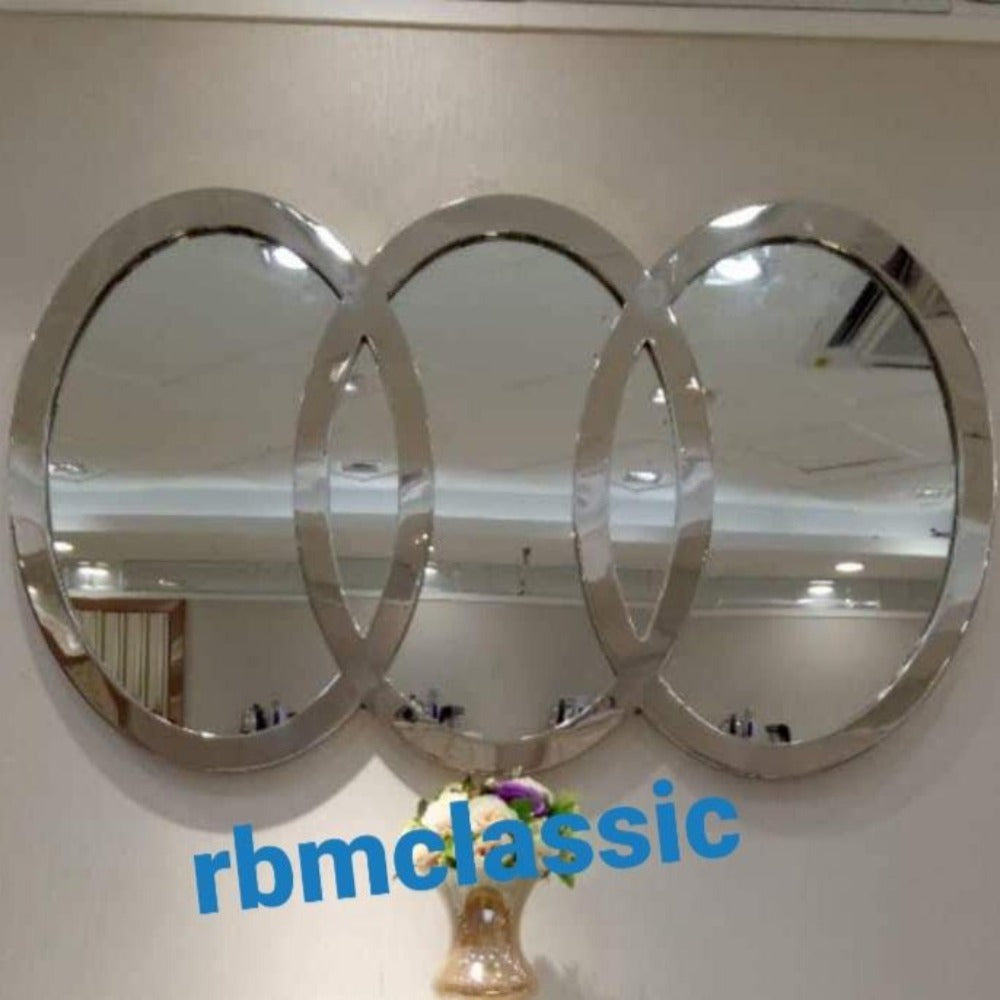 Stainless Steel Hallway Console Wall Mirror